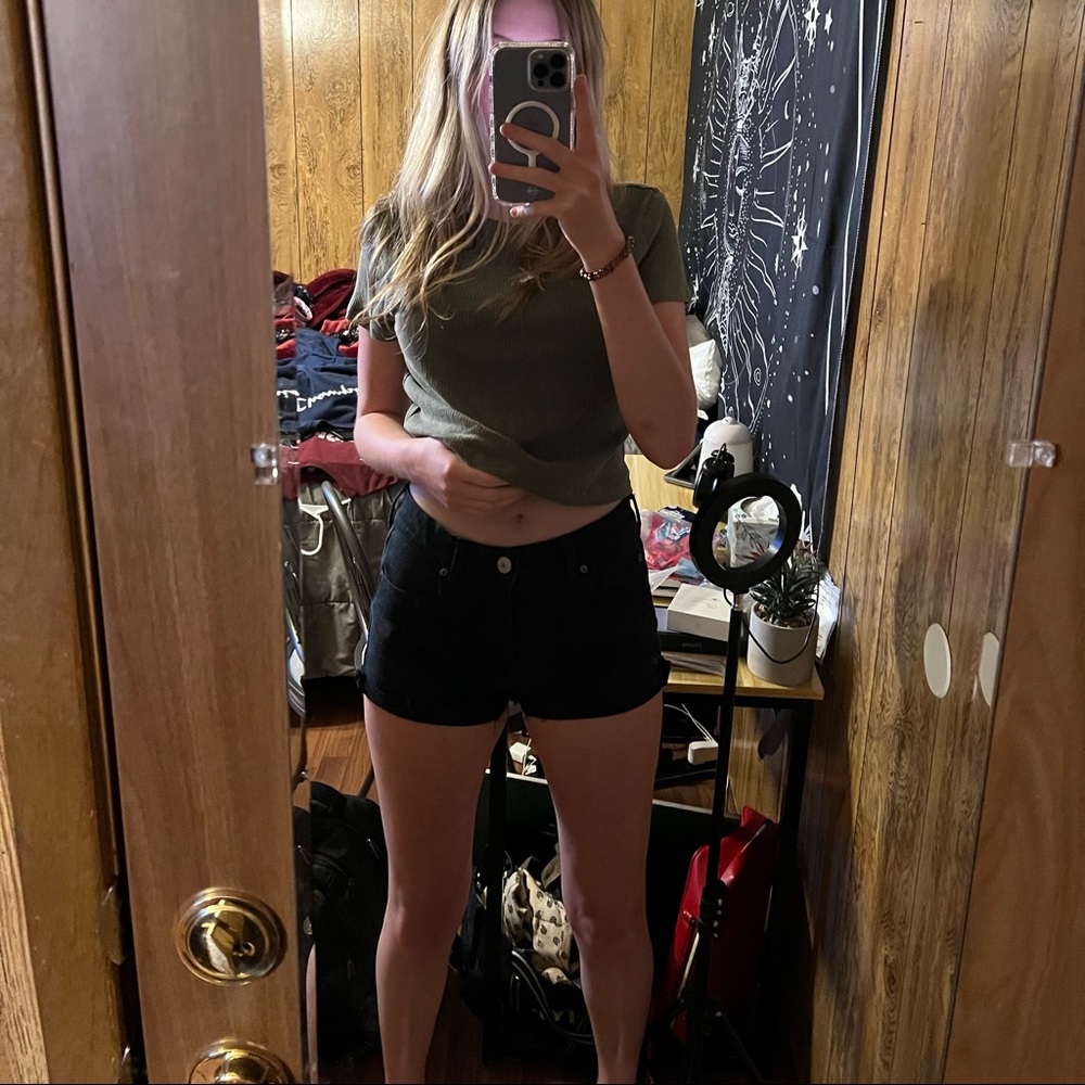 black american eagle shorts